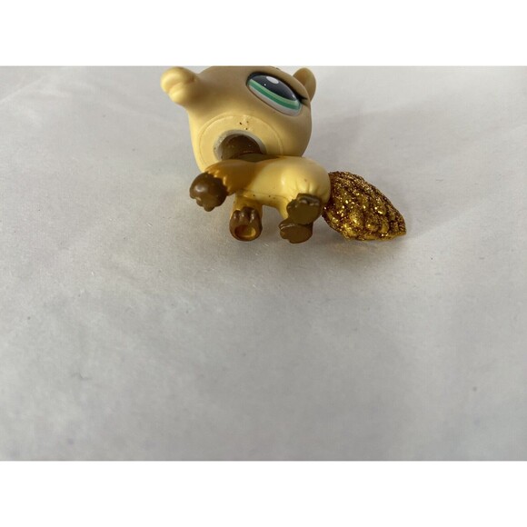 Littlest Pet Shop LPS 2133 Yellow Gold Glitter Sparkle Anteater Figure Hasbro - Picture 6 of 7